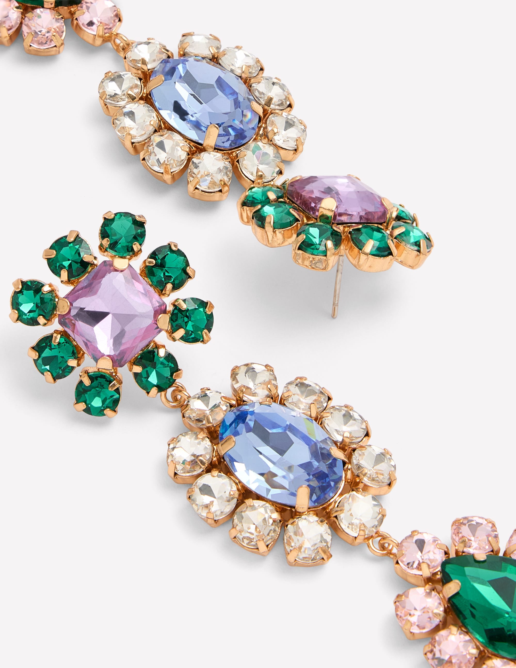 Jewel Drop Earrings-Multi Jewel - Image 4