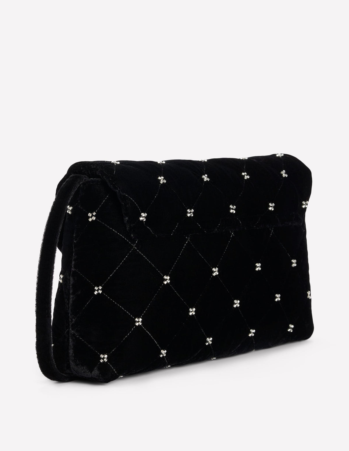 Velvet Embellished Bag-Black-3