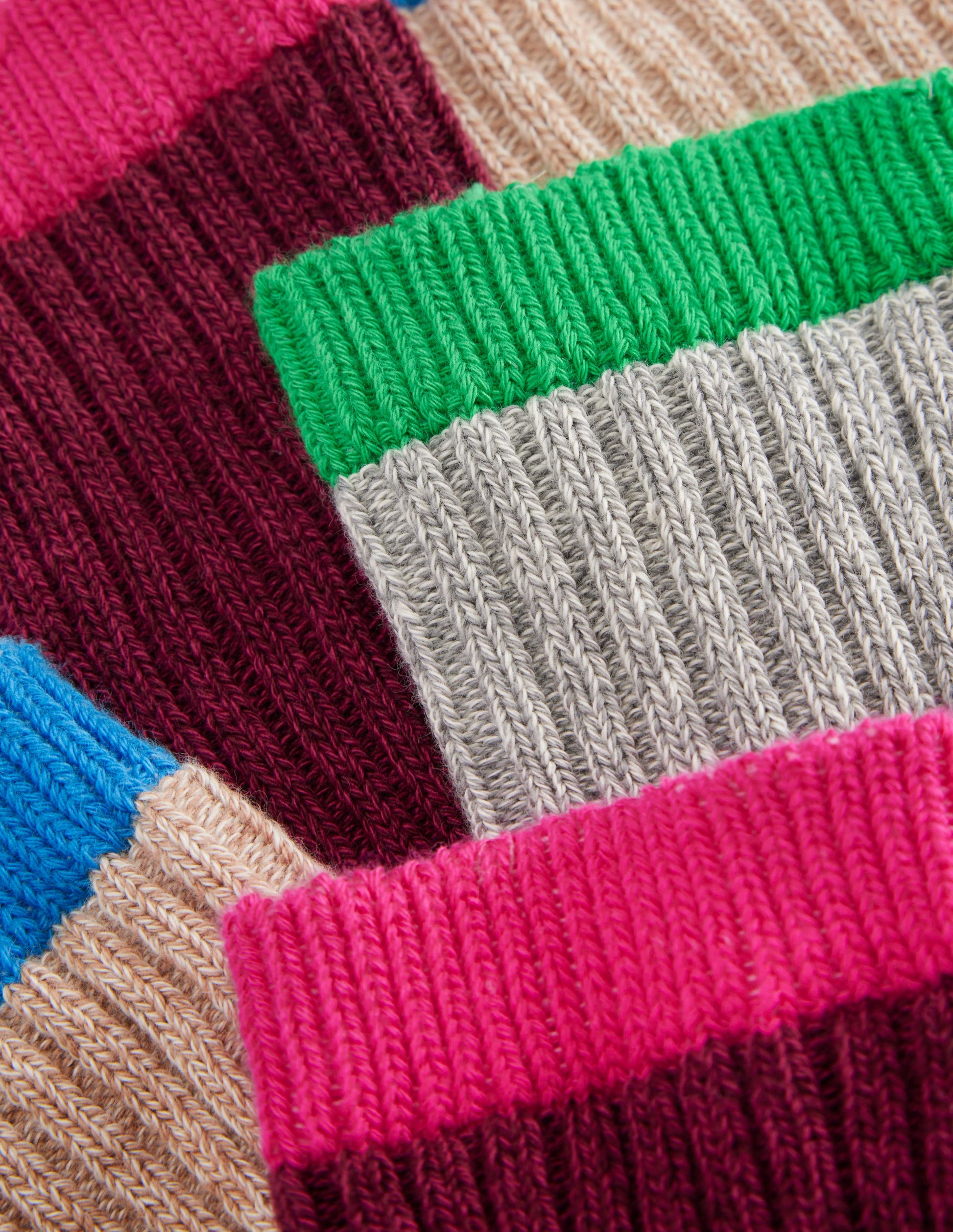 Short Ribbed Socks-Multi-3