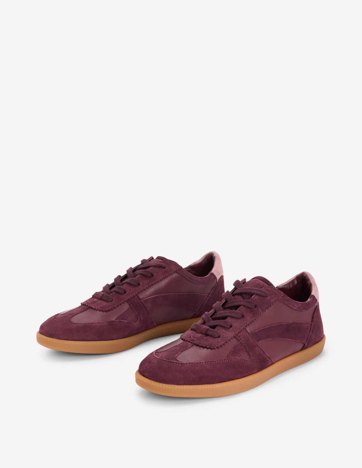 Leather Side Detail Trainer-Oxblood - Image 3