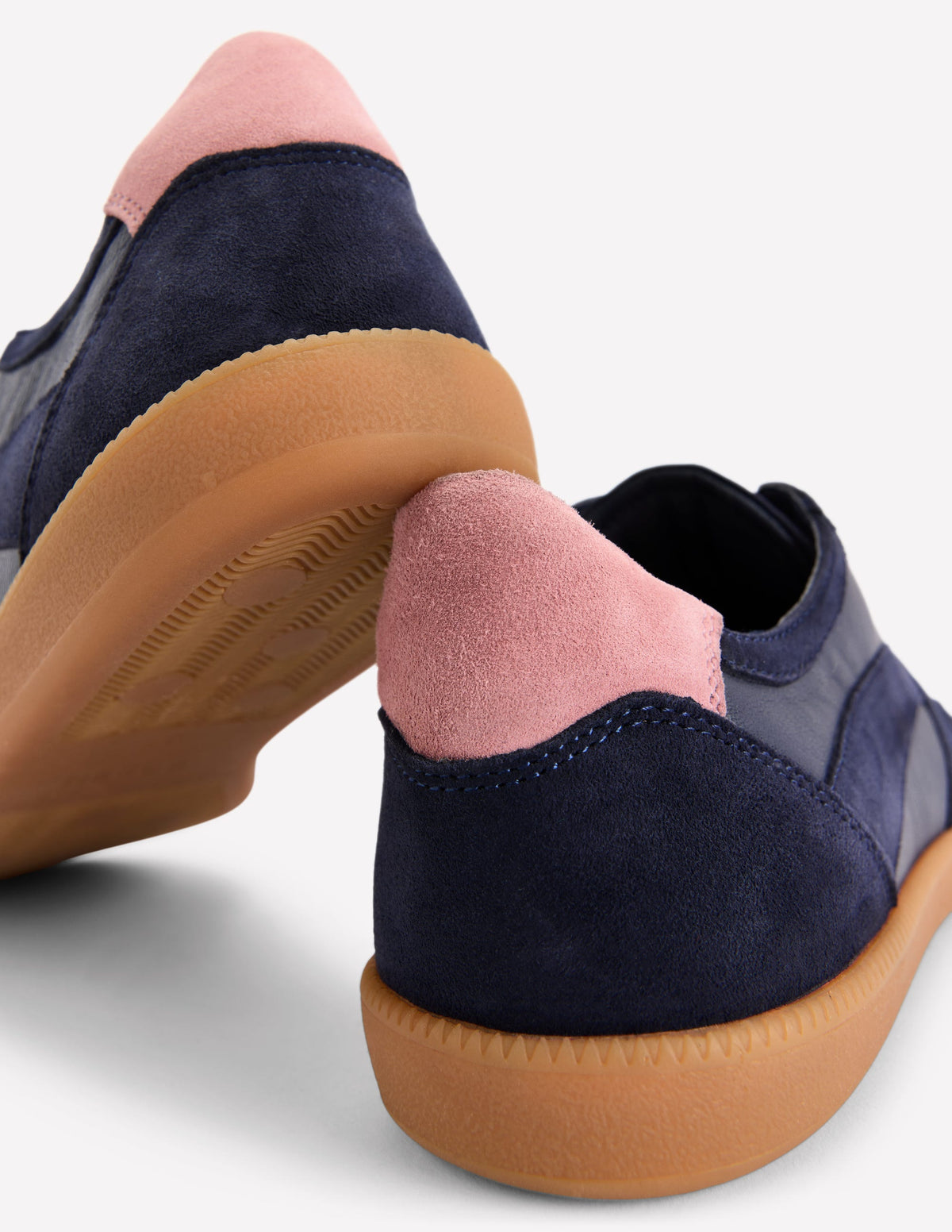 Leather Side Detail Trainer-Navy - Image 4