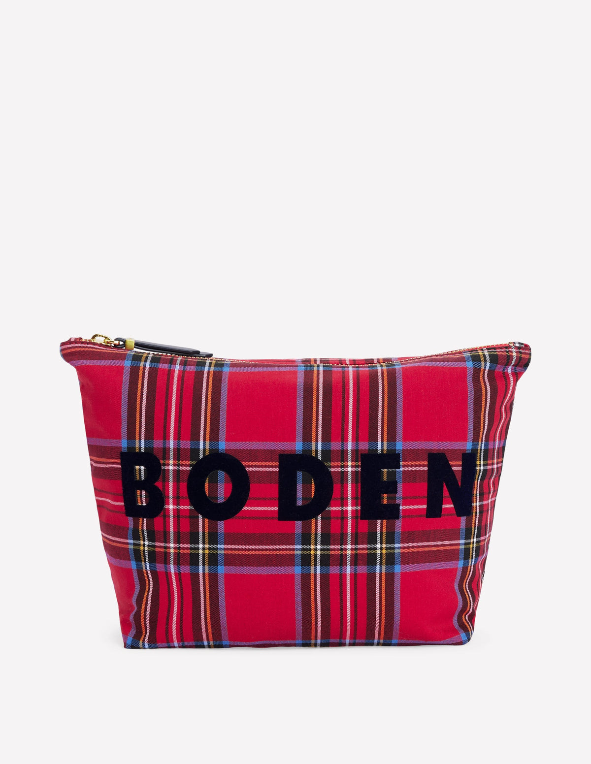 Fabric Pouch-Red Tartan-1