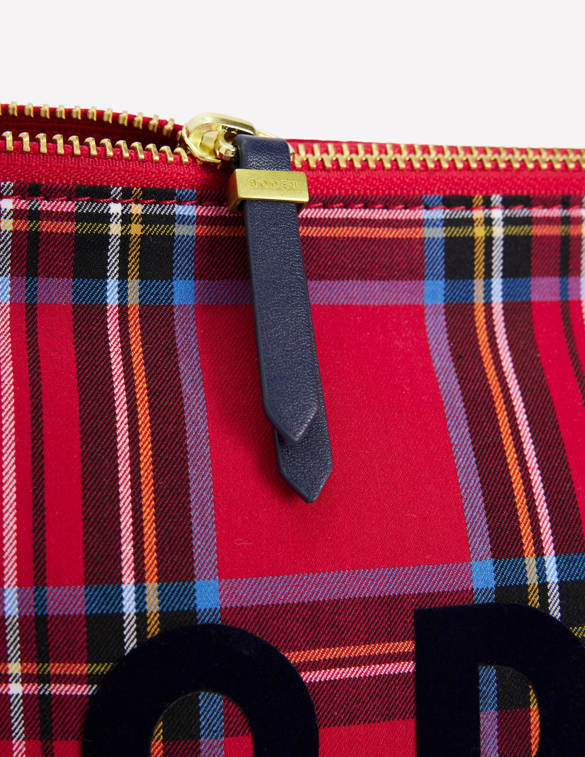 Fabric Pouch-Red Tartan - Image 3