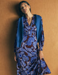 Georgia Jersey Midi Dress-Raw Umber, Paisley Bouquet
