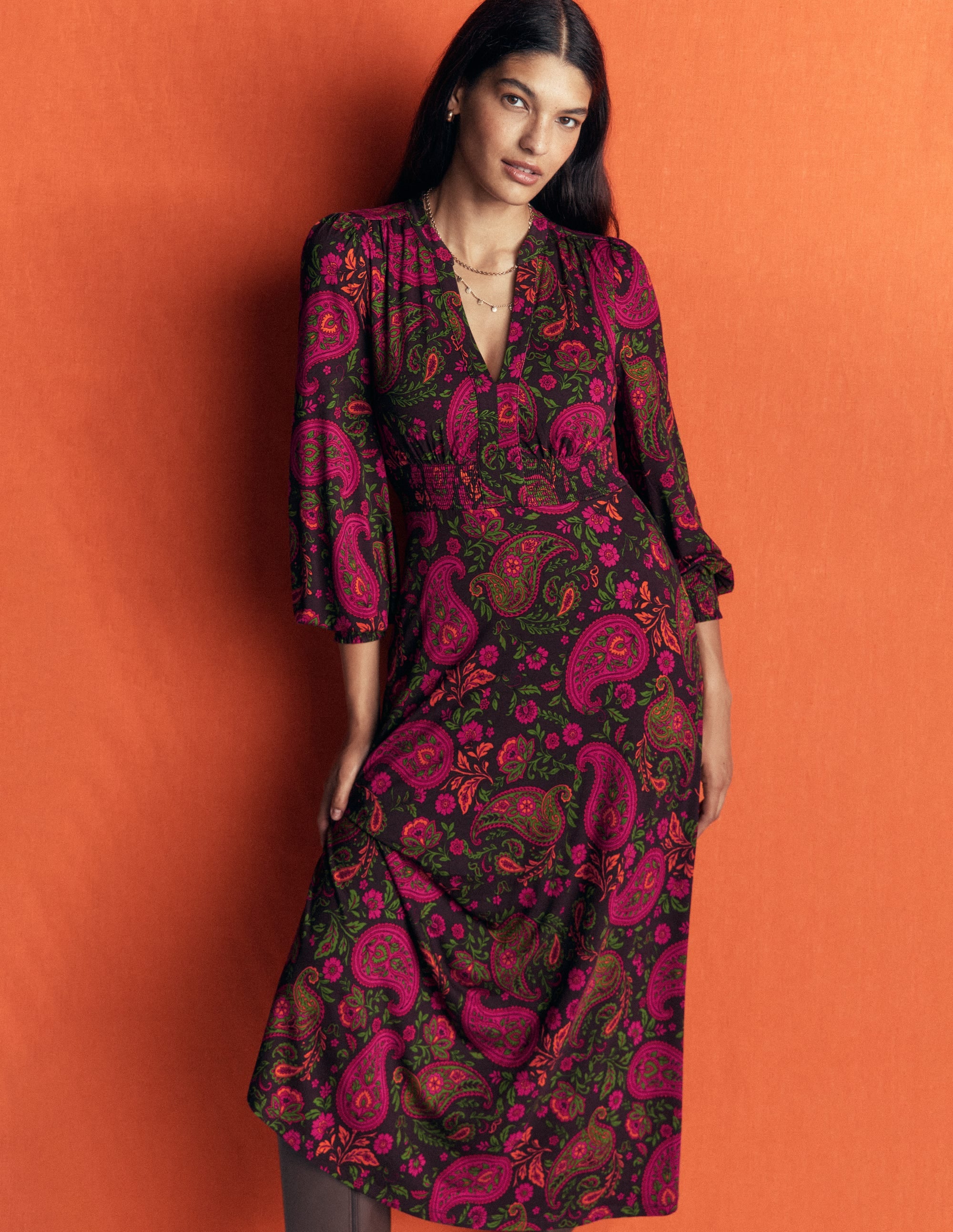 Georgia Jersey Midi Dress-Multi, Bohemia Charm - Image 1