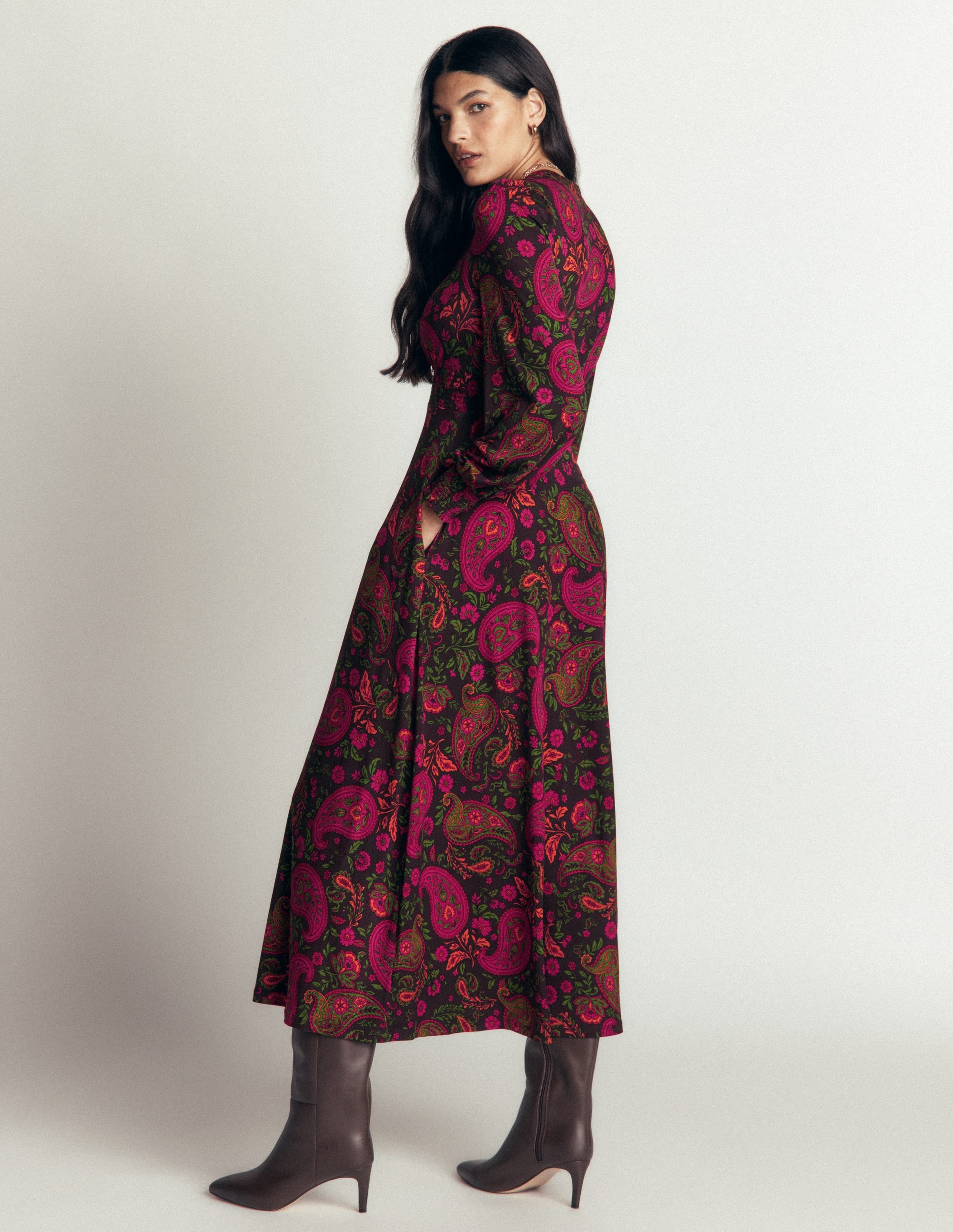 Georgia Jersey Midi Dress-Multi, Bohemia Charm - Image 3