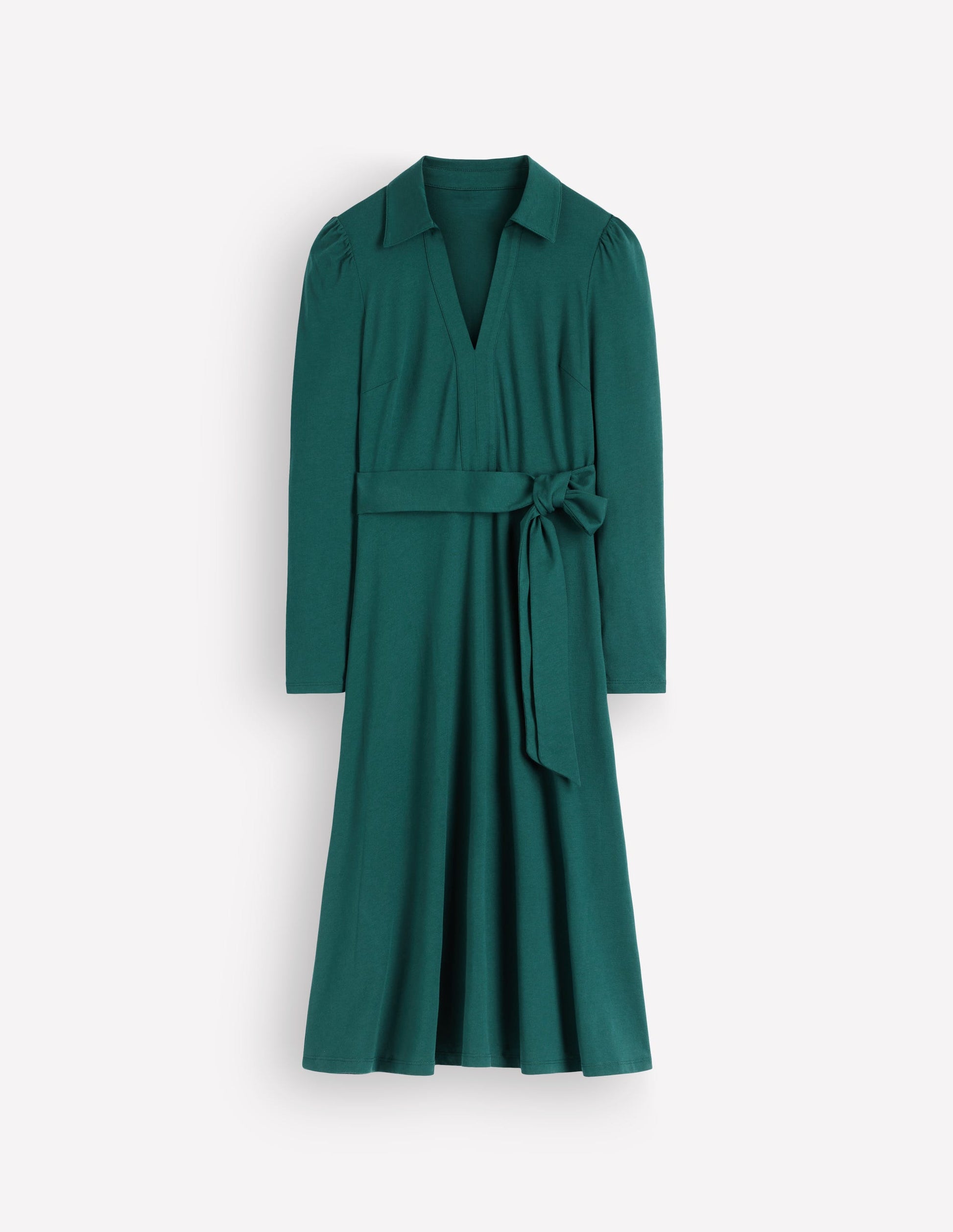 Imogen Collared Jersey Dress-Sea Moss-6