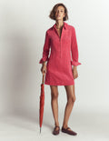 Bronte Cord Short Dress-Cherry Blush