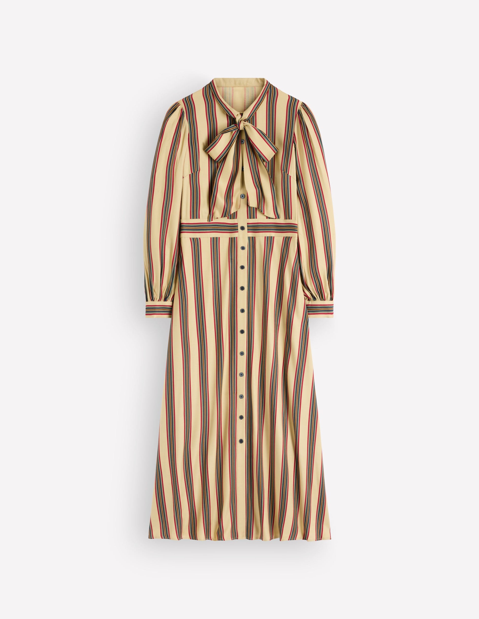Bow Detail Shirt Dress-Multi, Collegic Stripe-7