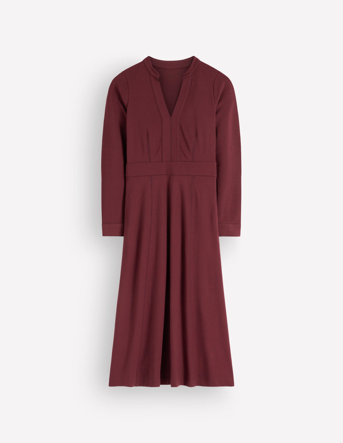 Alex Ponte Contrast Midi Dress-Chocolate Truffle-5