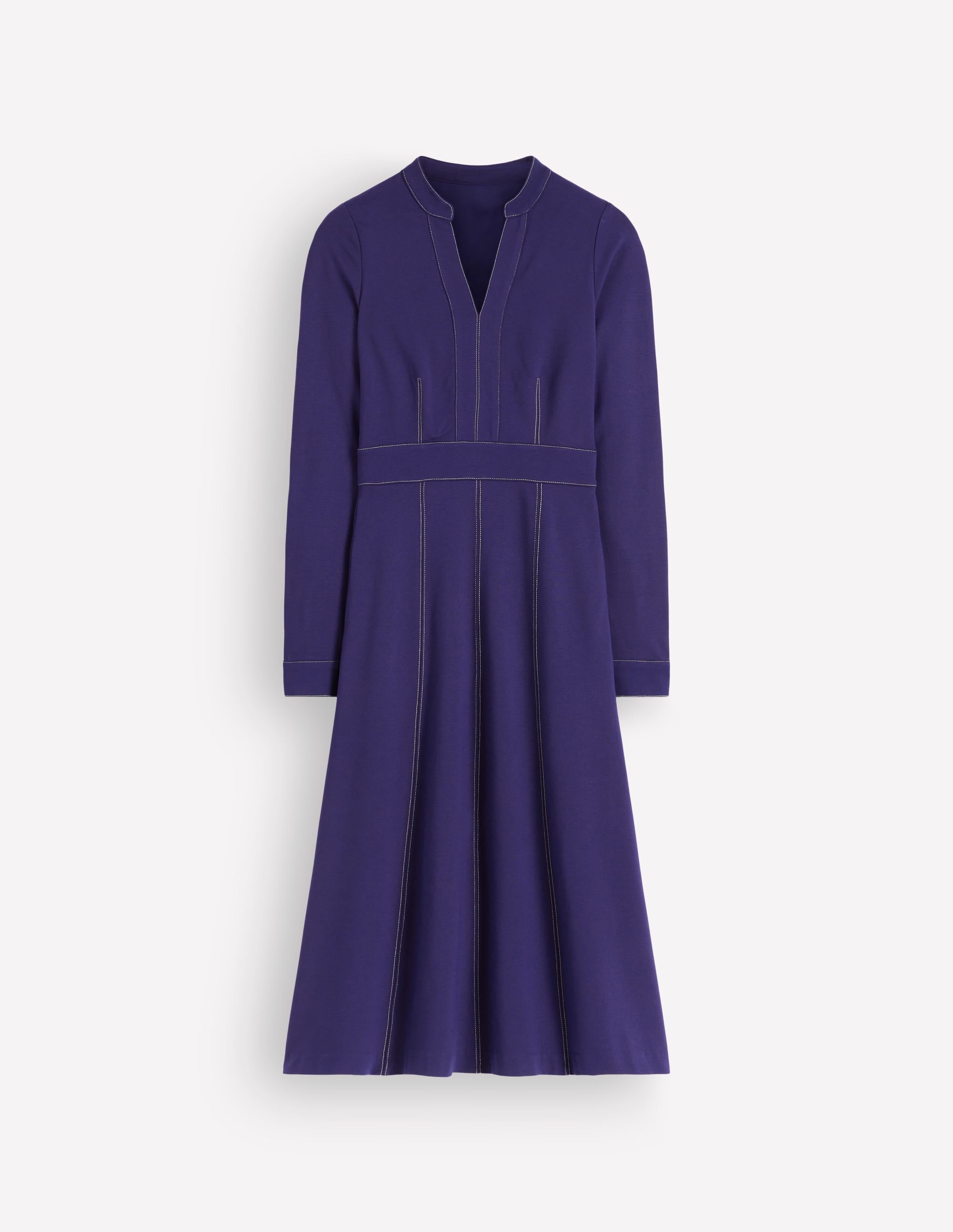 Alex Ponte Contrast Midi Dress-Zodiac Purple - Image 5