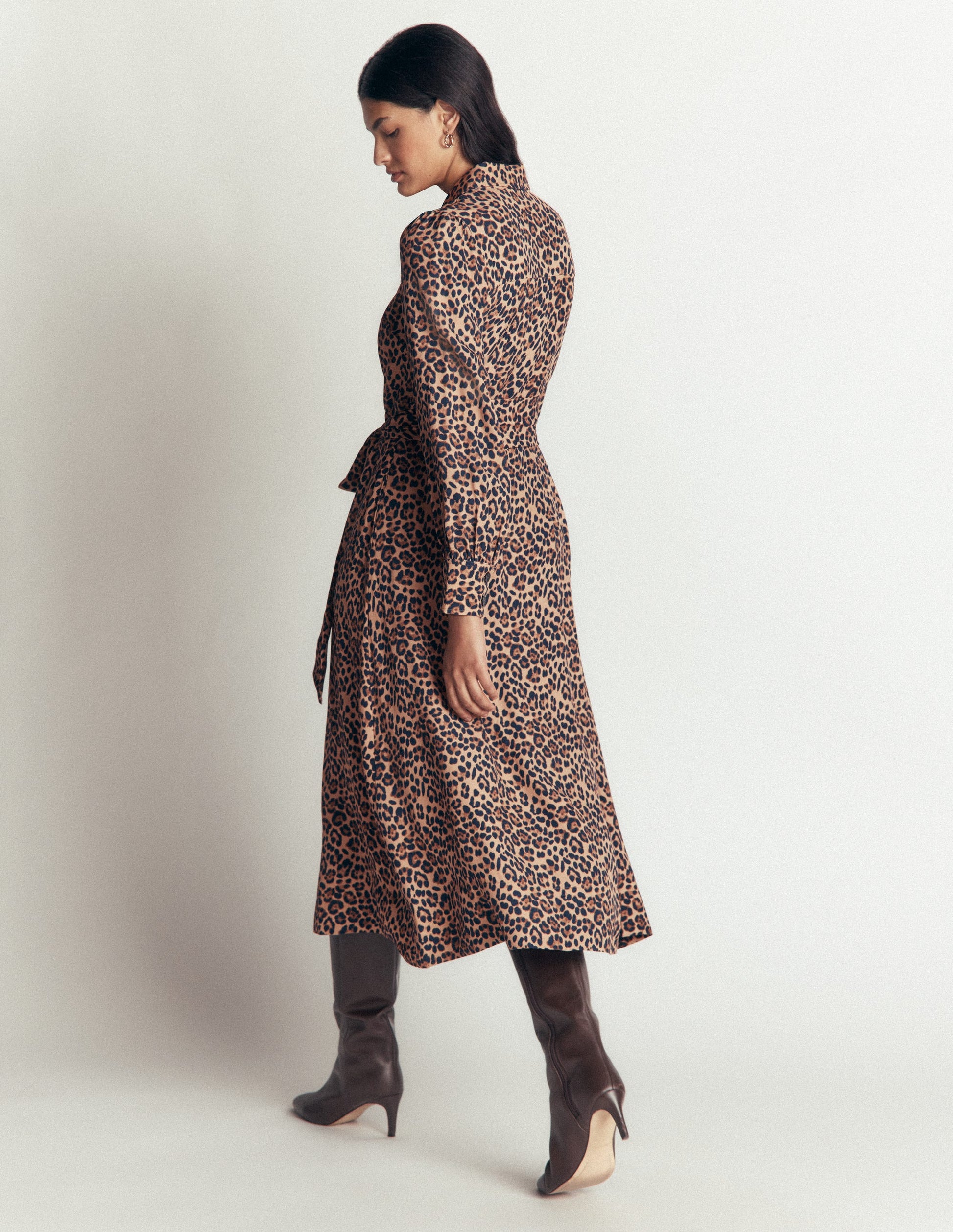 Maeve Occasion Shirt Dress-Animal Print-3