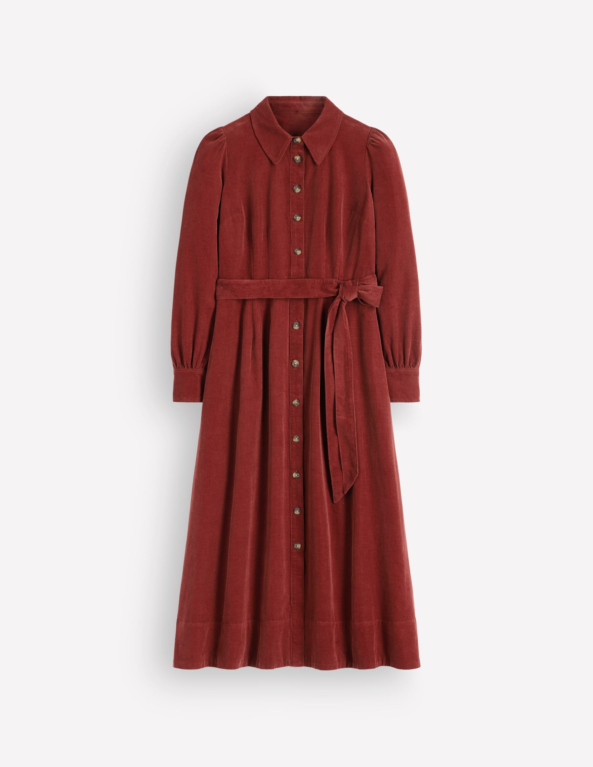 Maeve Cord Midi Shirt Dress-Spiced Apple - Image 5