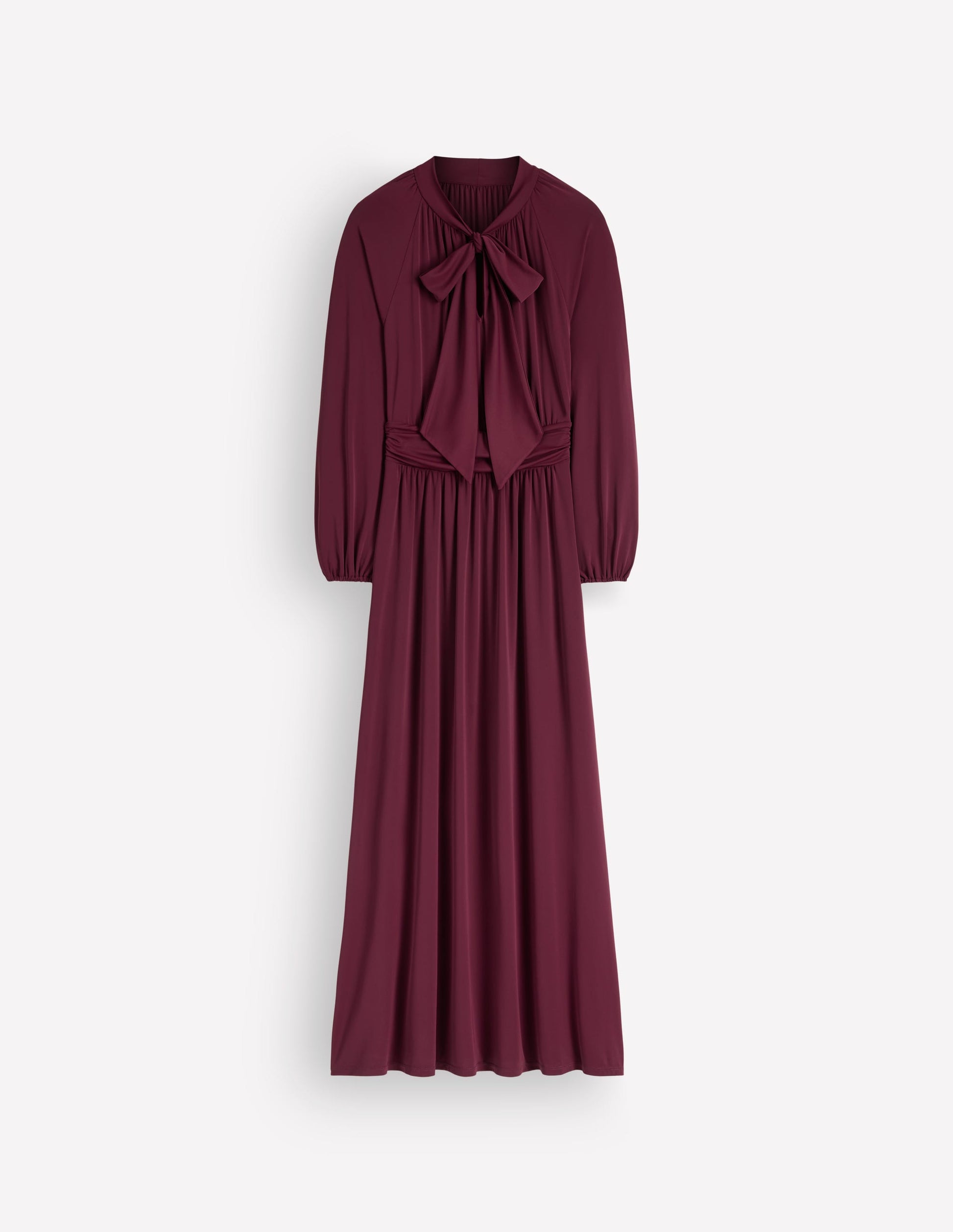 Pussybow Jersey Maxi Dress-Deep Wisteria-5