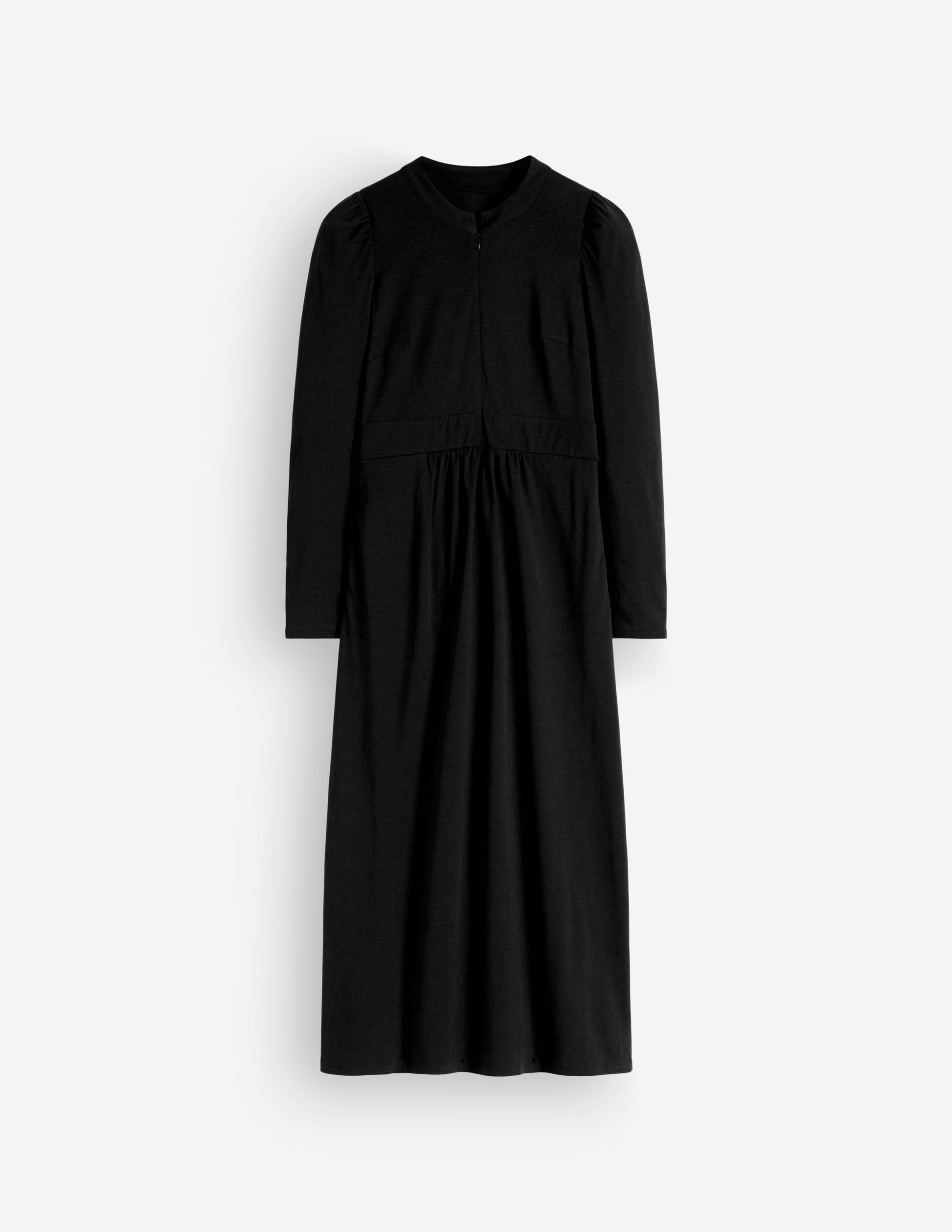 Hope Zip Detail Jersey Dress-Black-5