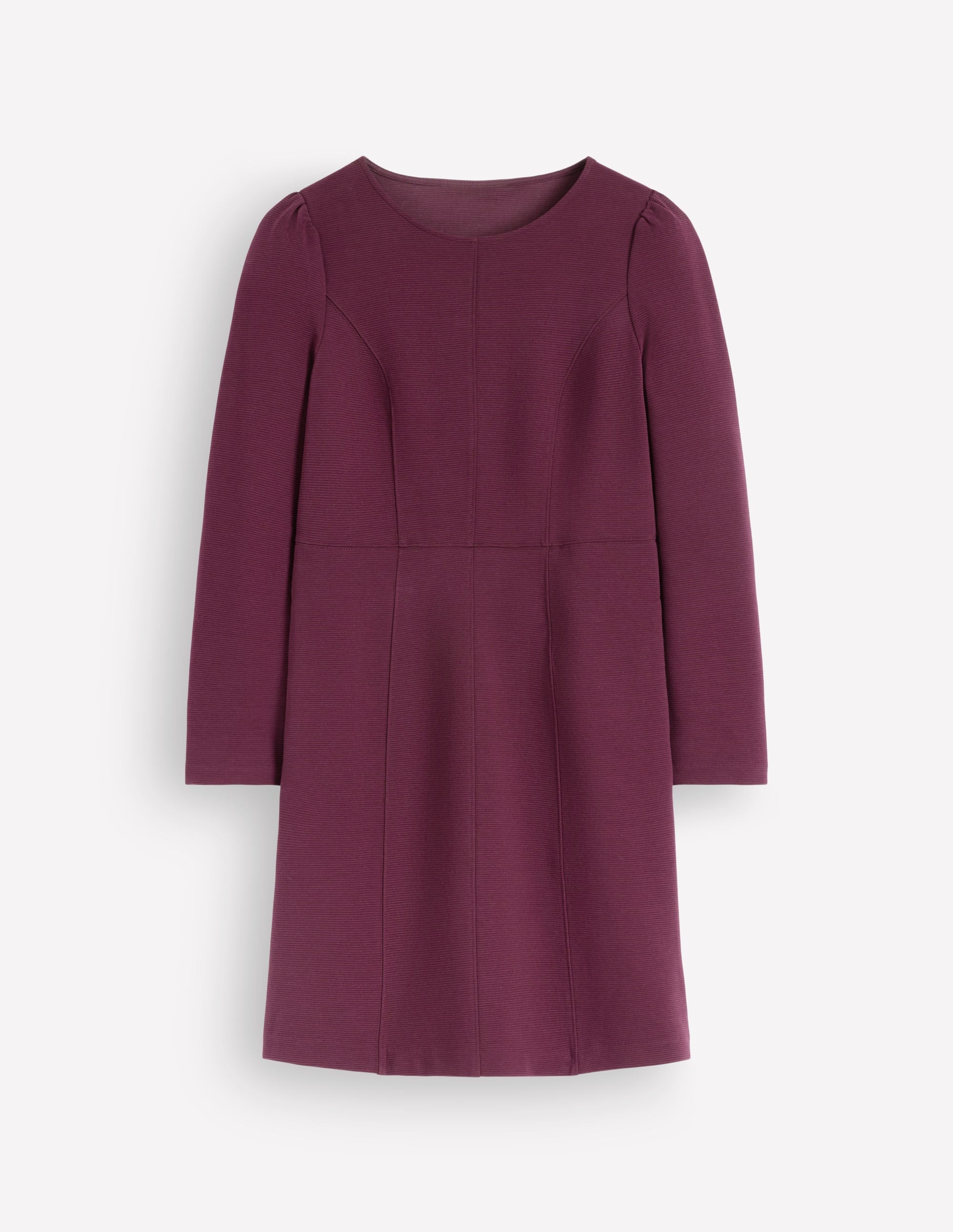 Marla Seamed Ottoman Dress-Dark Cherry - Image 6