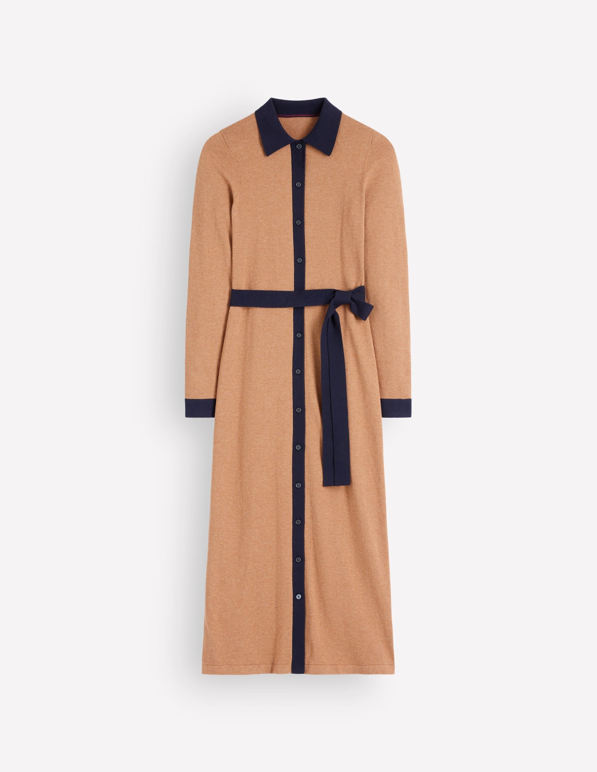 Jessica Knitted Shirt Dress-Fall Leaf/ Evening Blue - Image 5