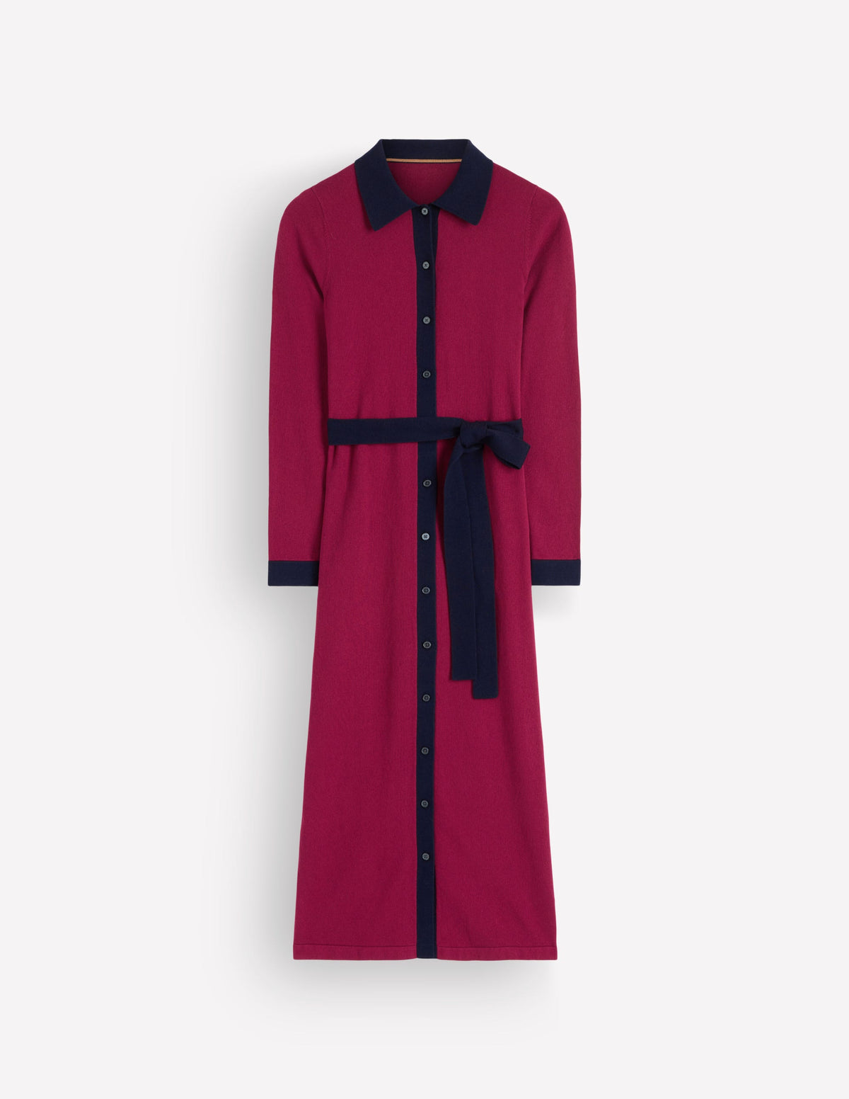 Jessica Knitted Shirt Dress-Rumba Red, Evening Blue-5