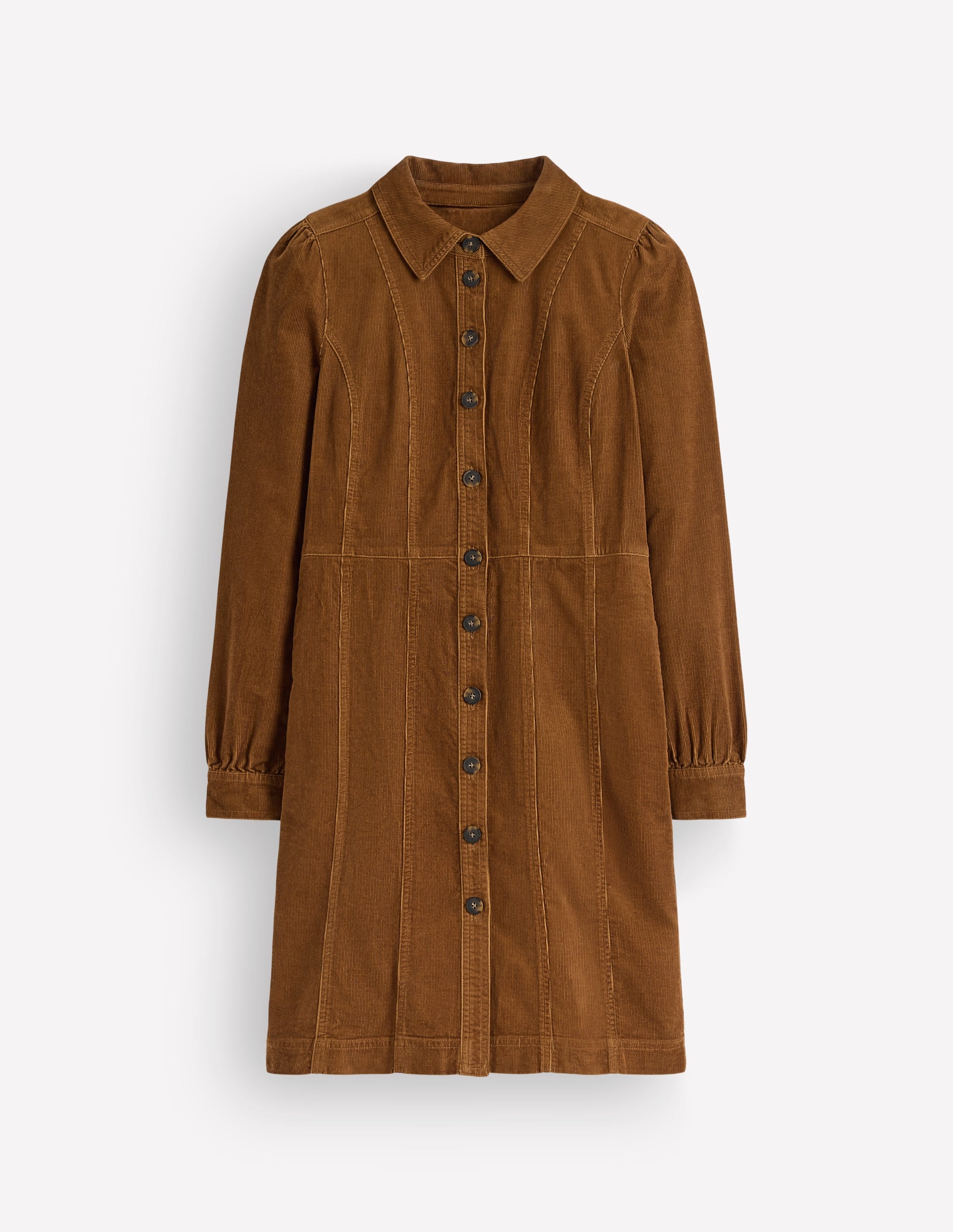 Rhoda Cord Short Dress-Gingerbread - Image 7
