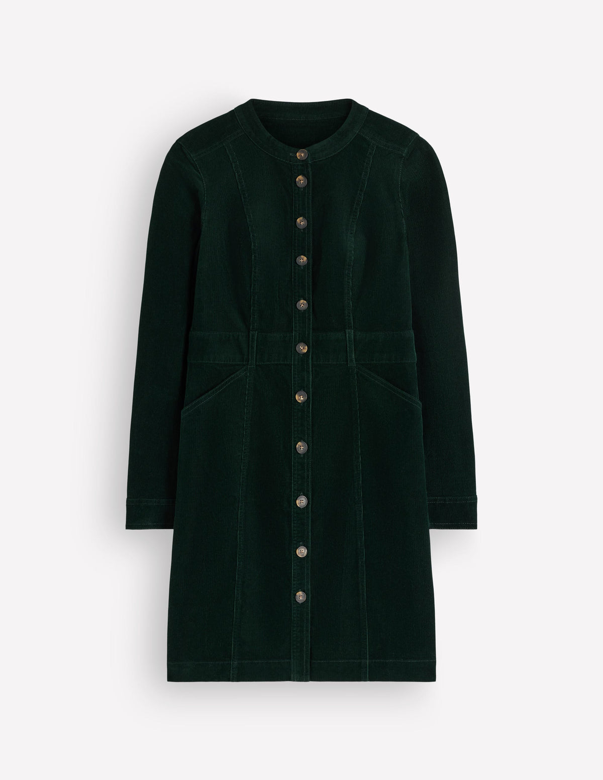 Zara Cord Short Dress-Midnight Emerald - Image 5