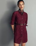 Zara Cord Short Dress-Deep Wisteria