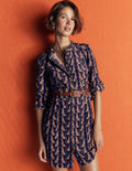 Zara Cord Short Dress-Zodiac Purple, Patient Leopard