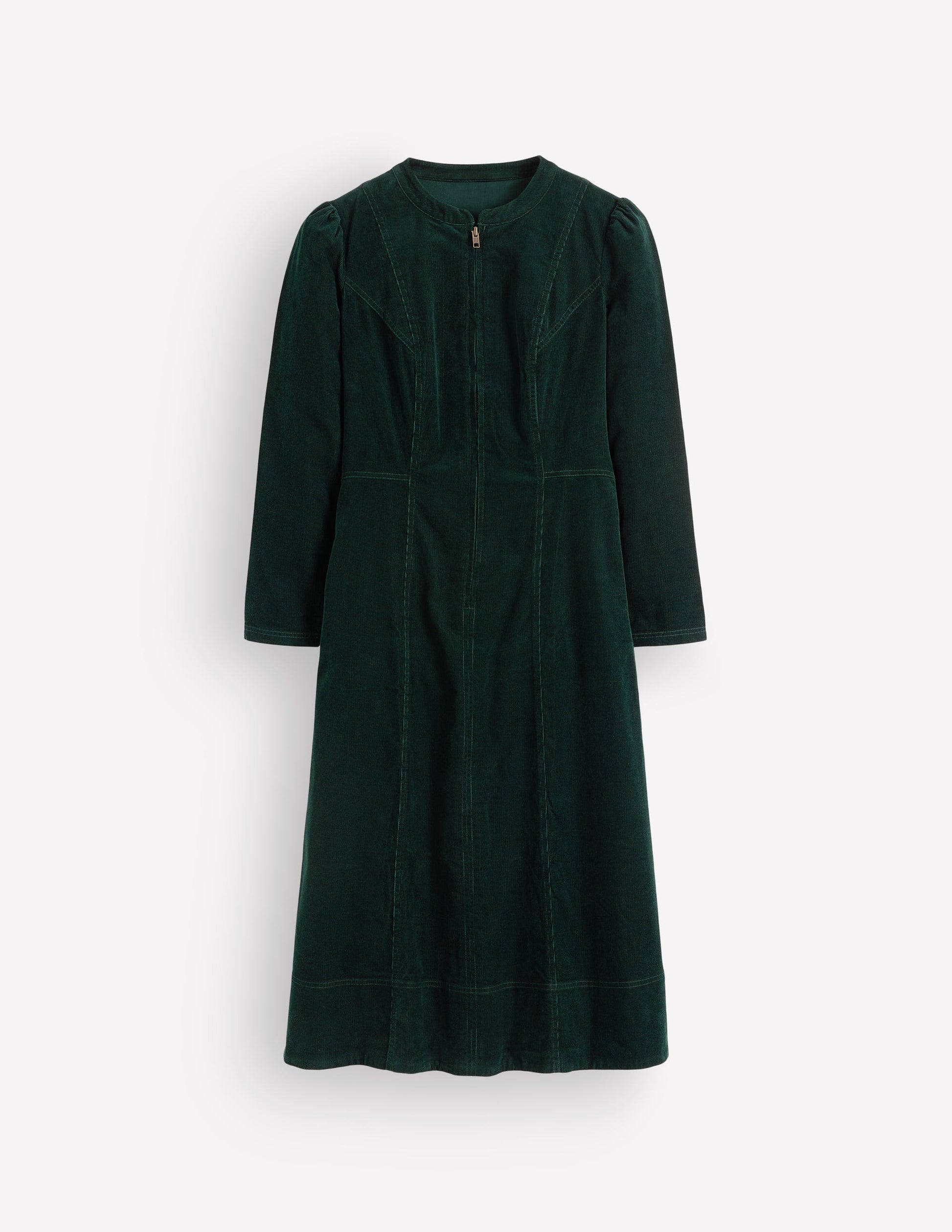 Una Cord Midi Dress-Midnight Emerald-5