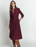 Una Cord Midi Dress-Purple Potion