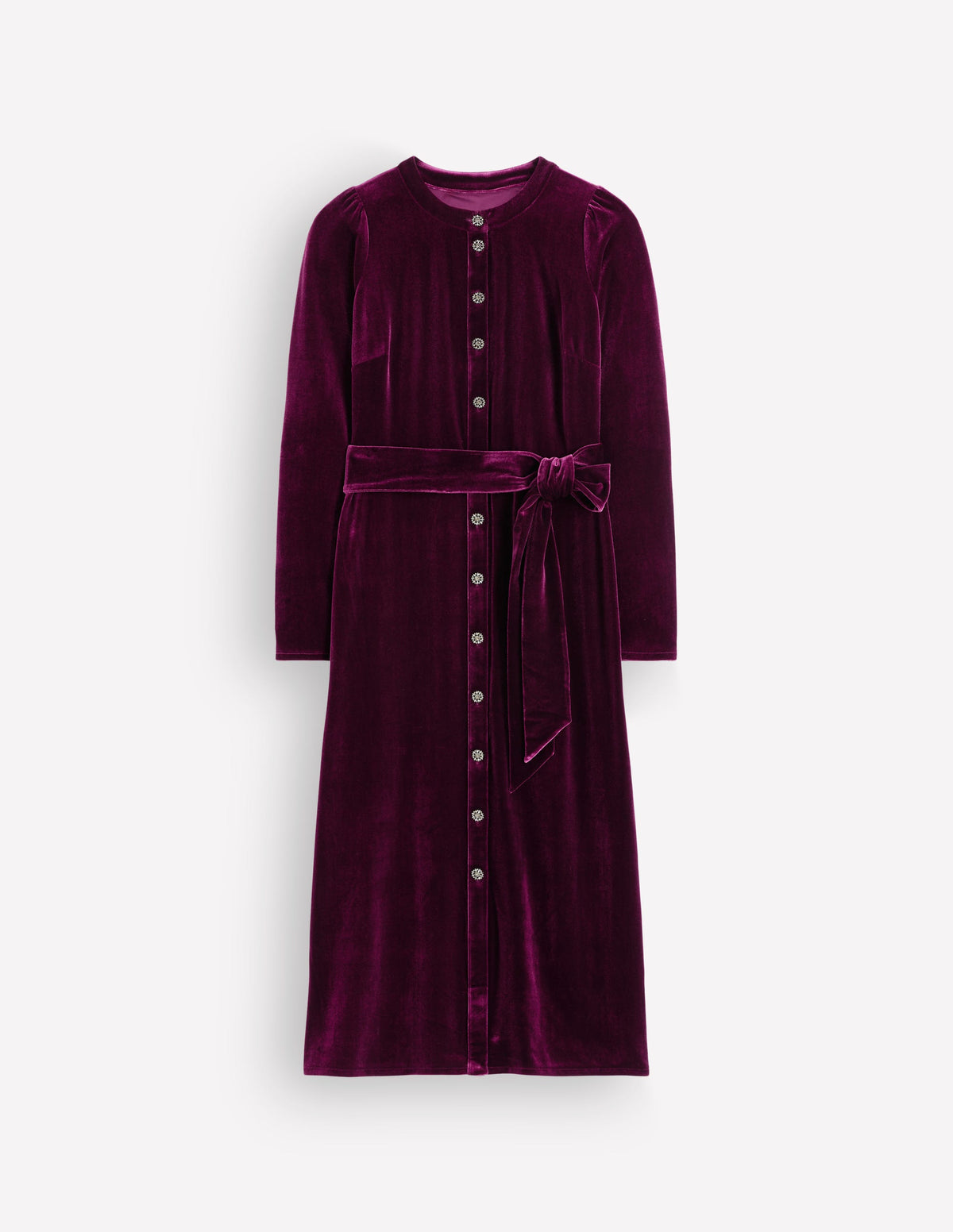 Honor Column Velvet Midi Dress-Port Royal - Image 5