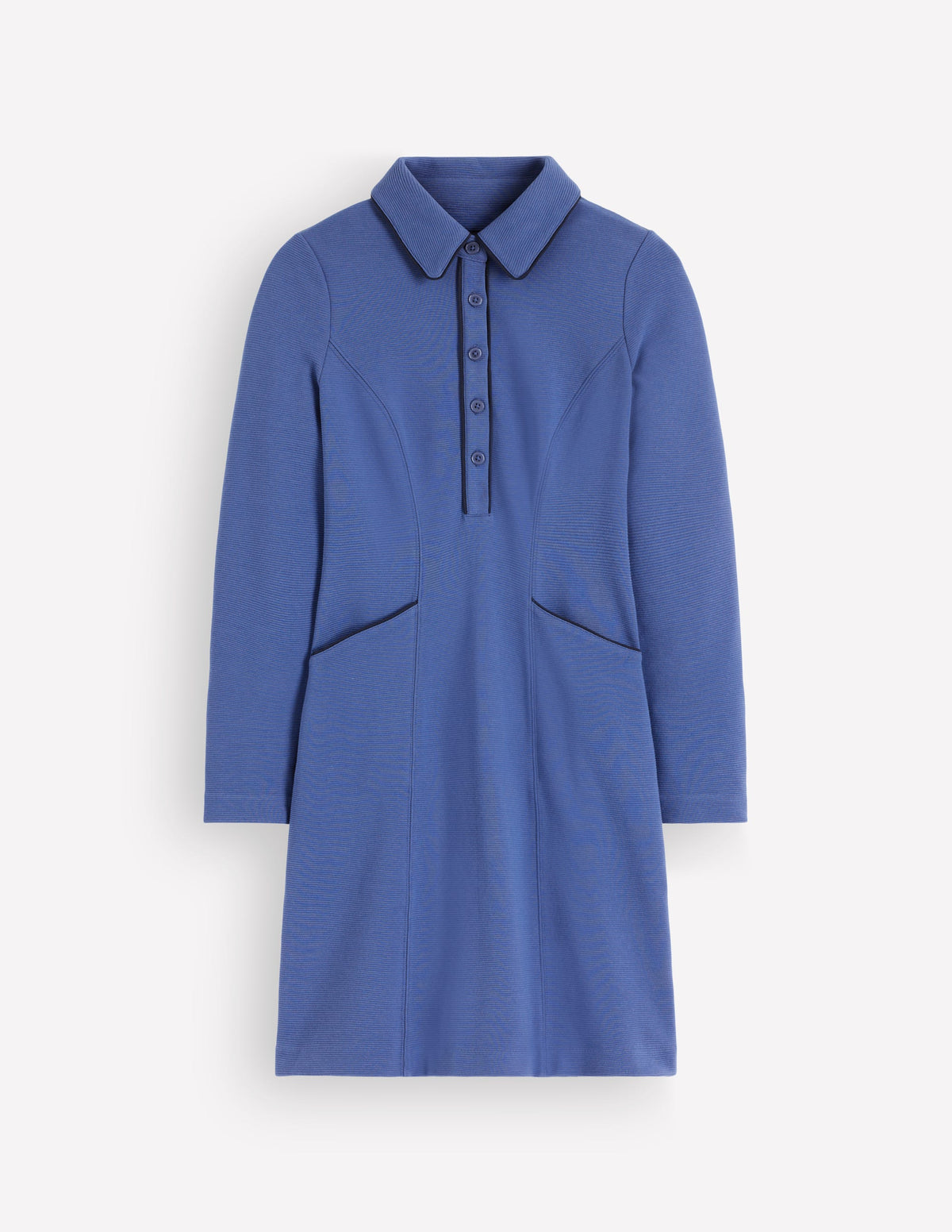 Catrin Shift Ottoman Dress-Denim Blue - Image 5