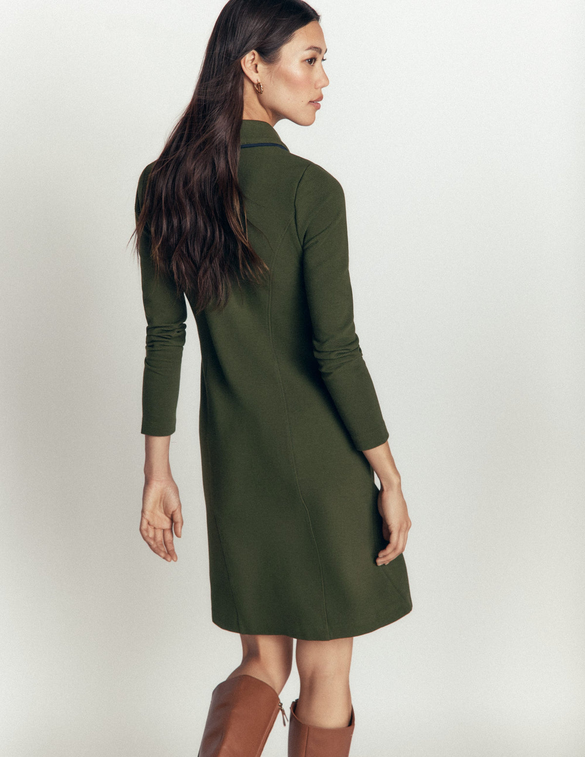 Catrin Shift Ottoman Dress-Forest Glade-3