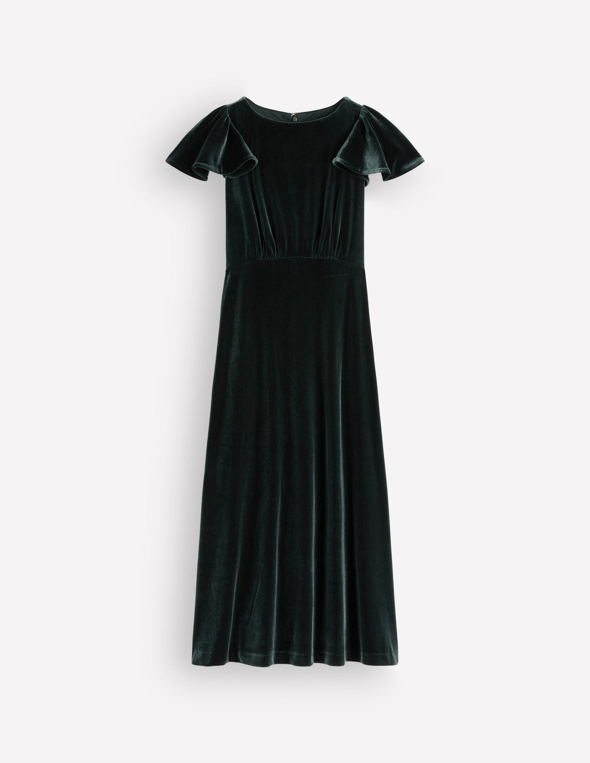Draped Sleeve Velvet Dress-Scarab - Image 7