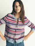 Edie Fair Isle Cardigan-Blue all over fair isle