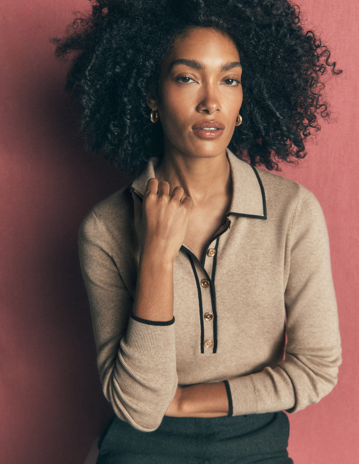 Liz Henley Jumper-Chinchilla Melange - Image 1