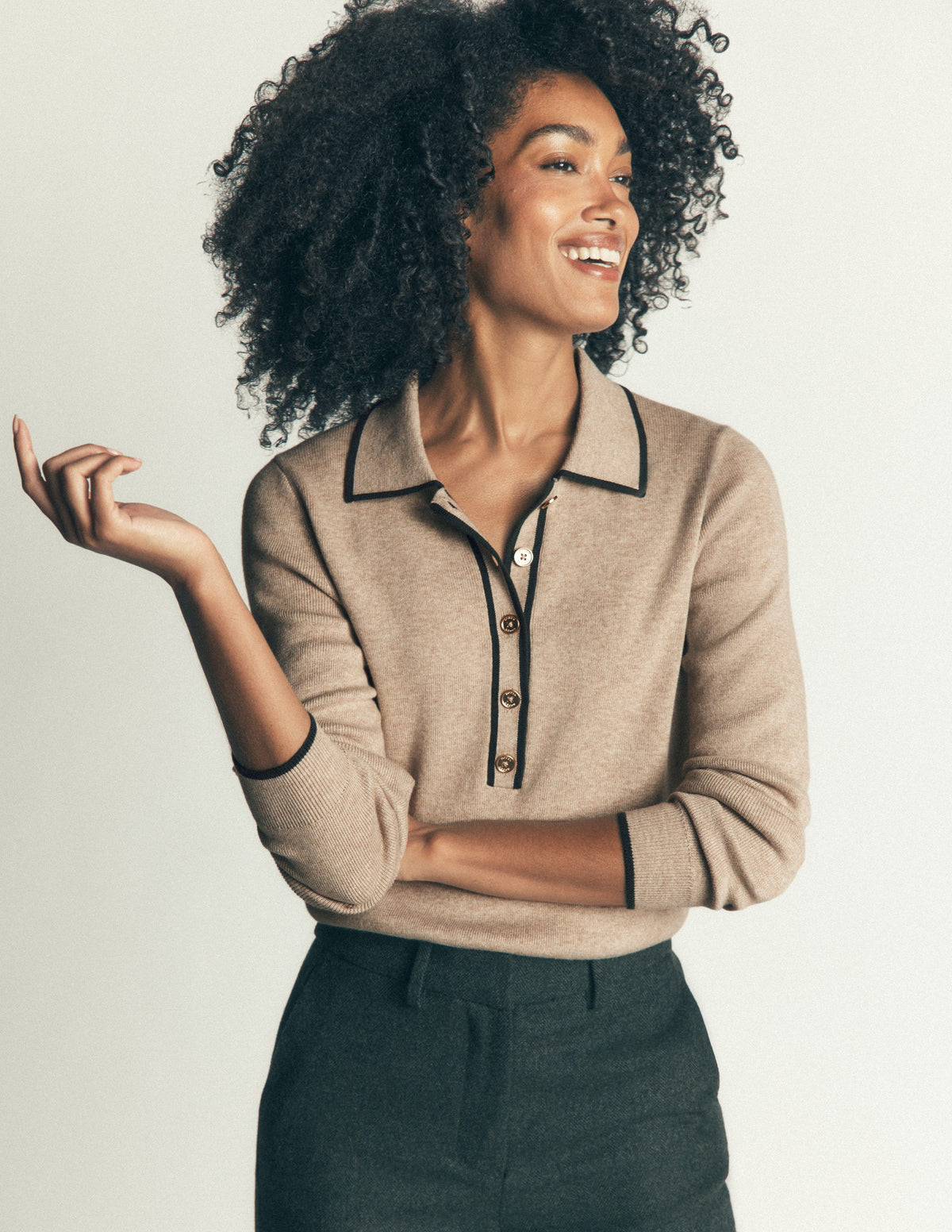 Liz Henley Jumper-Chinchilla Melange - Image 4