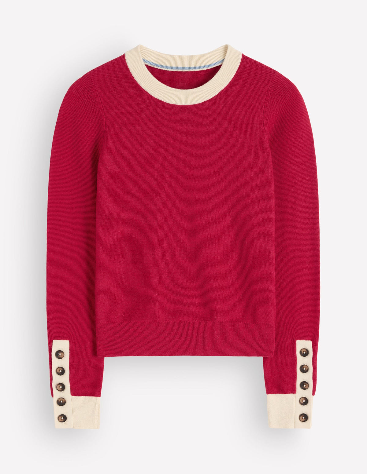 Grace Colour Block Jumper-Poppy Red, Ivory-5