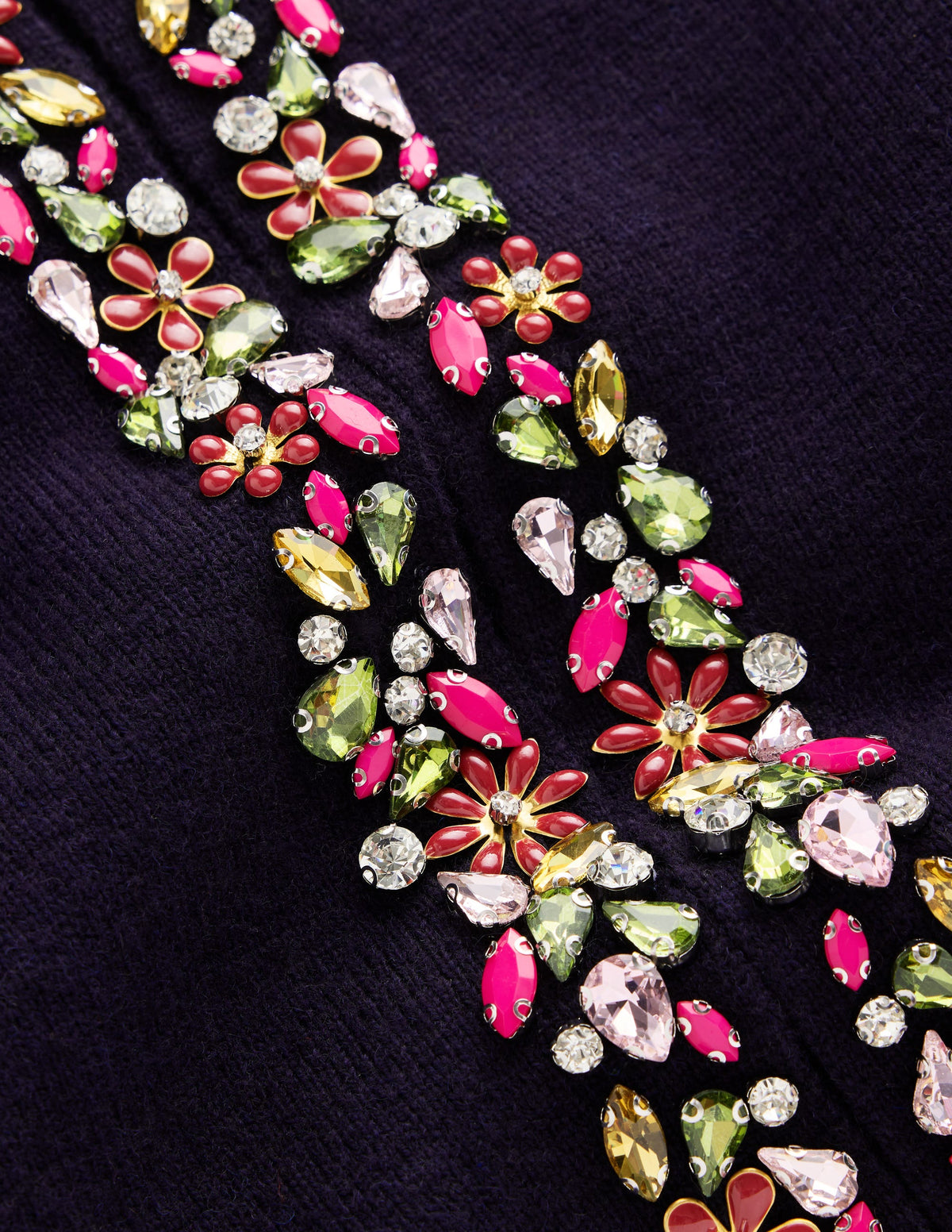 Embellished Knit Cardigan-Navy-7