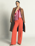 Grace Colour Block Cardigan-Peony Pink, Red