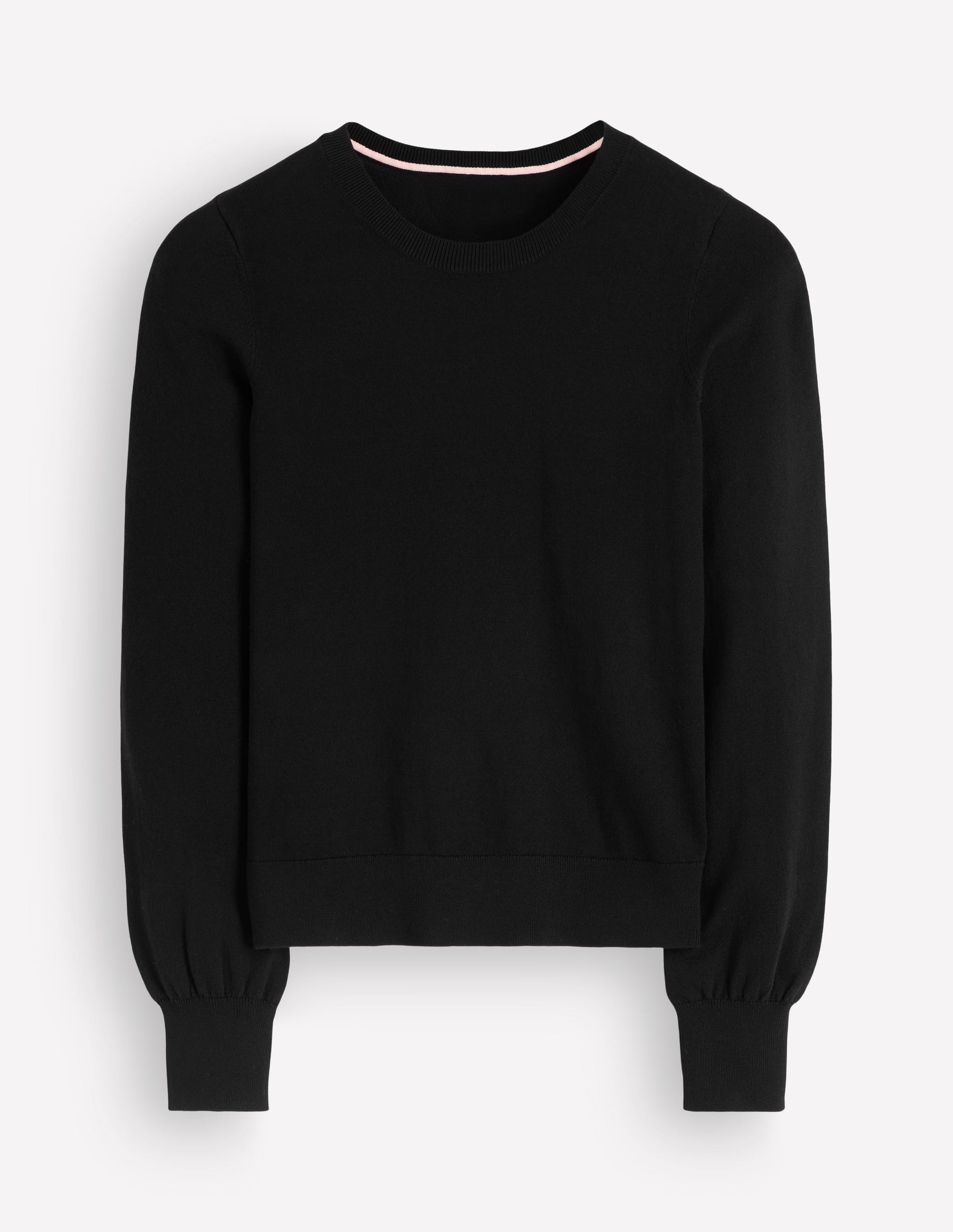 Camilla Cotton Crew Jumper-Black-5