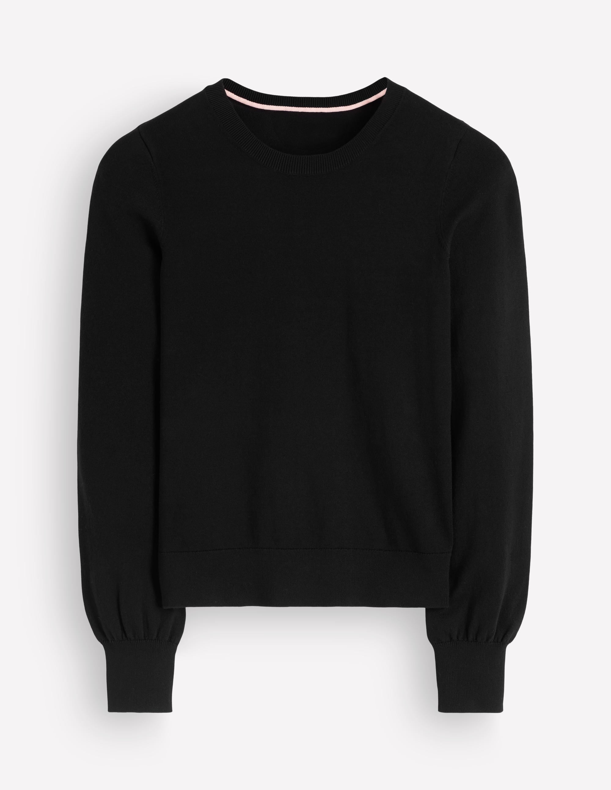 Camilla Cotton Crew Jumper-Black - Image 5