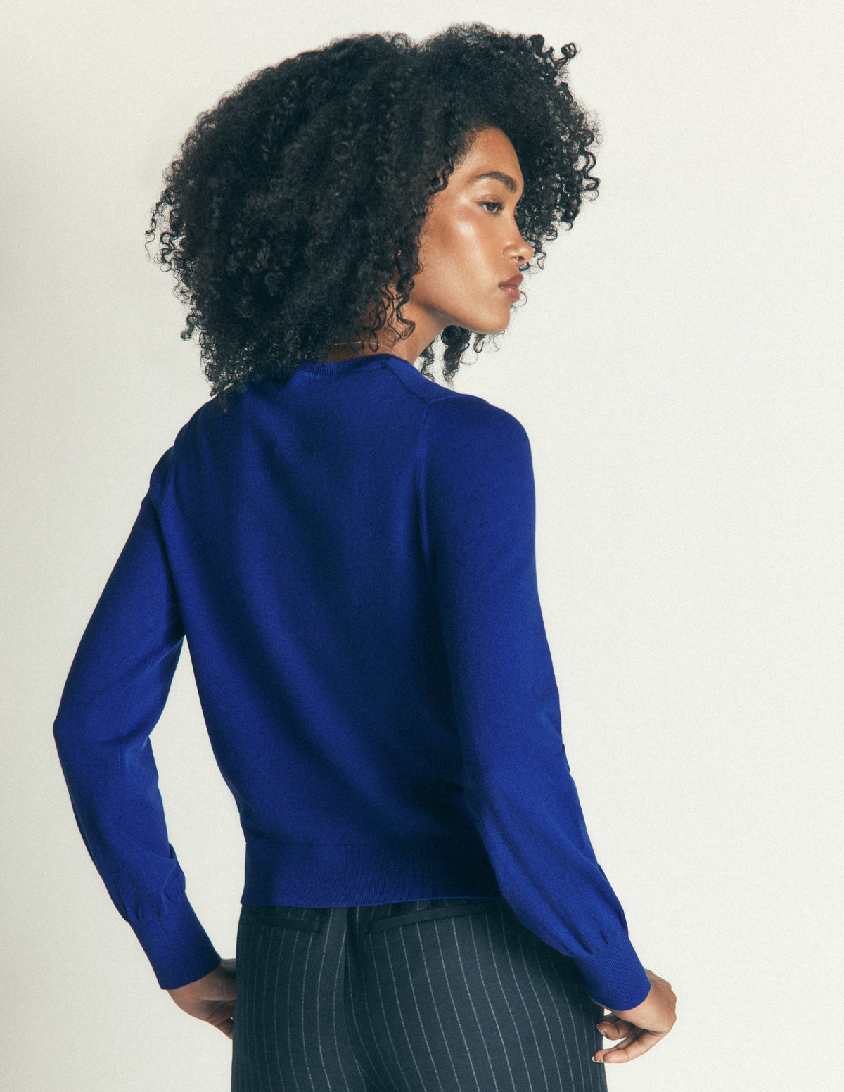 Camilla Cotton Crew Jumper-Bright Blue-3