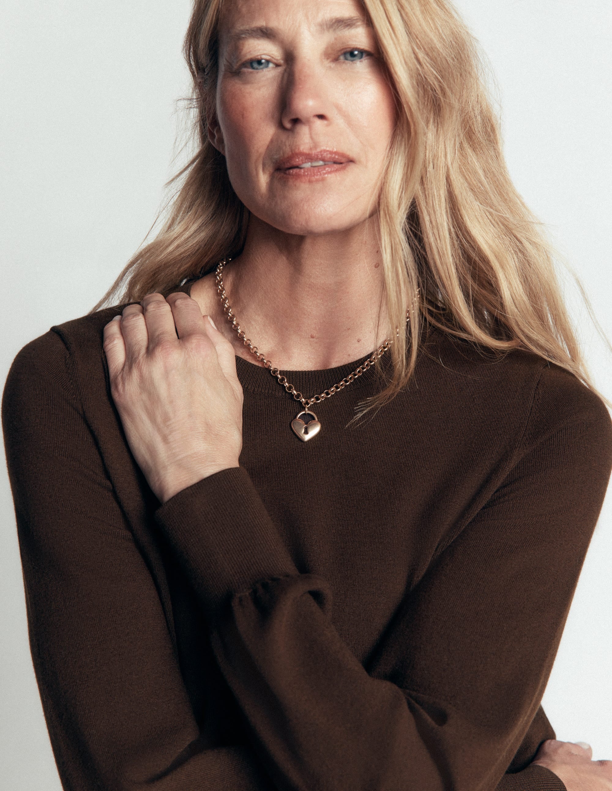 Camilla Cotton Crew Jumper-Bitter Chocolate - Image 2
