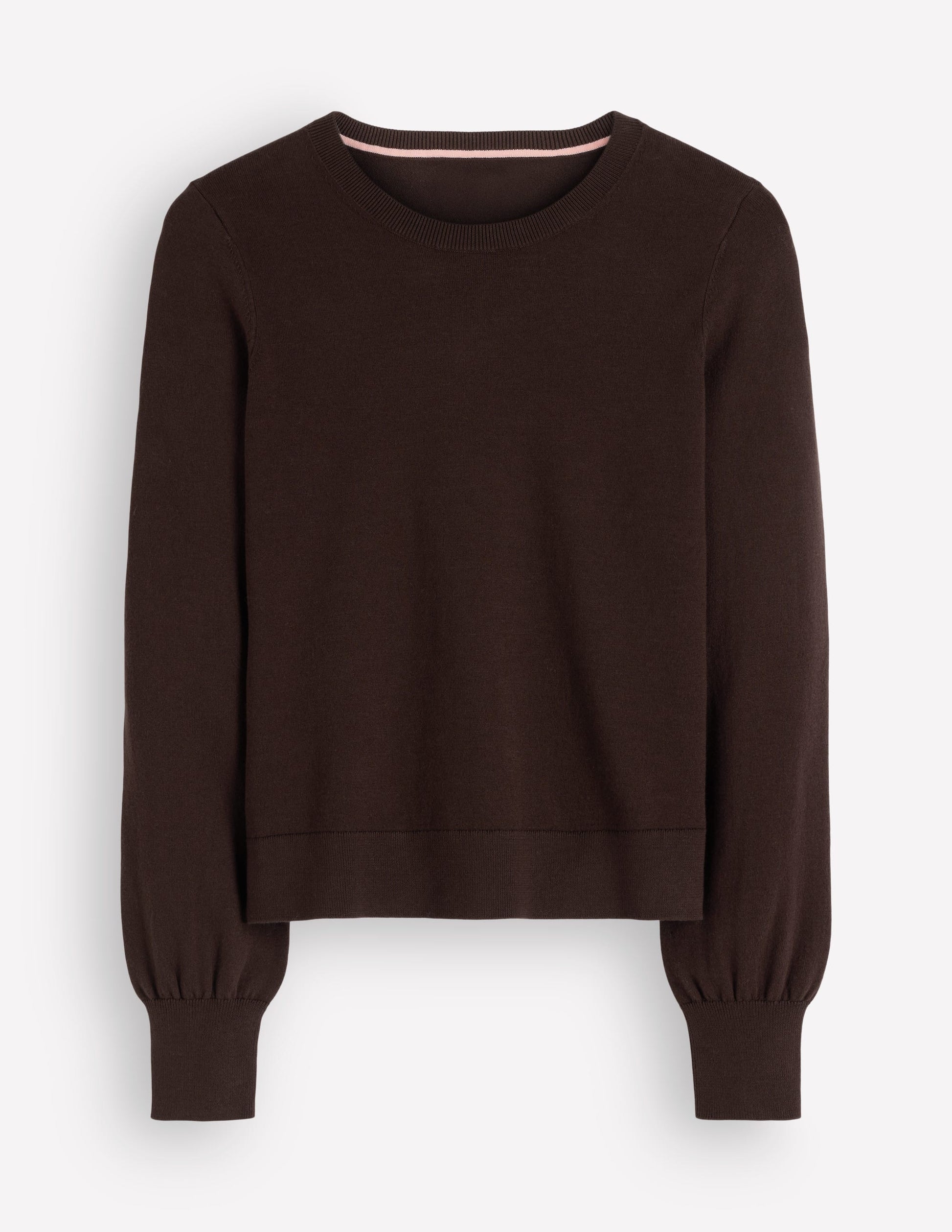 Camilla Cotton Crew Jumper-Bitter Chocolate-5