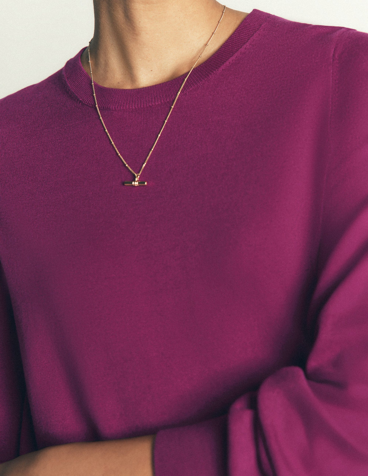 Camilla Cotton Crew Jumper-Potion purple - Image 2