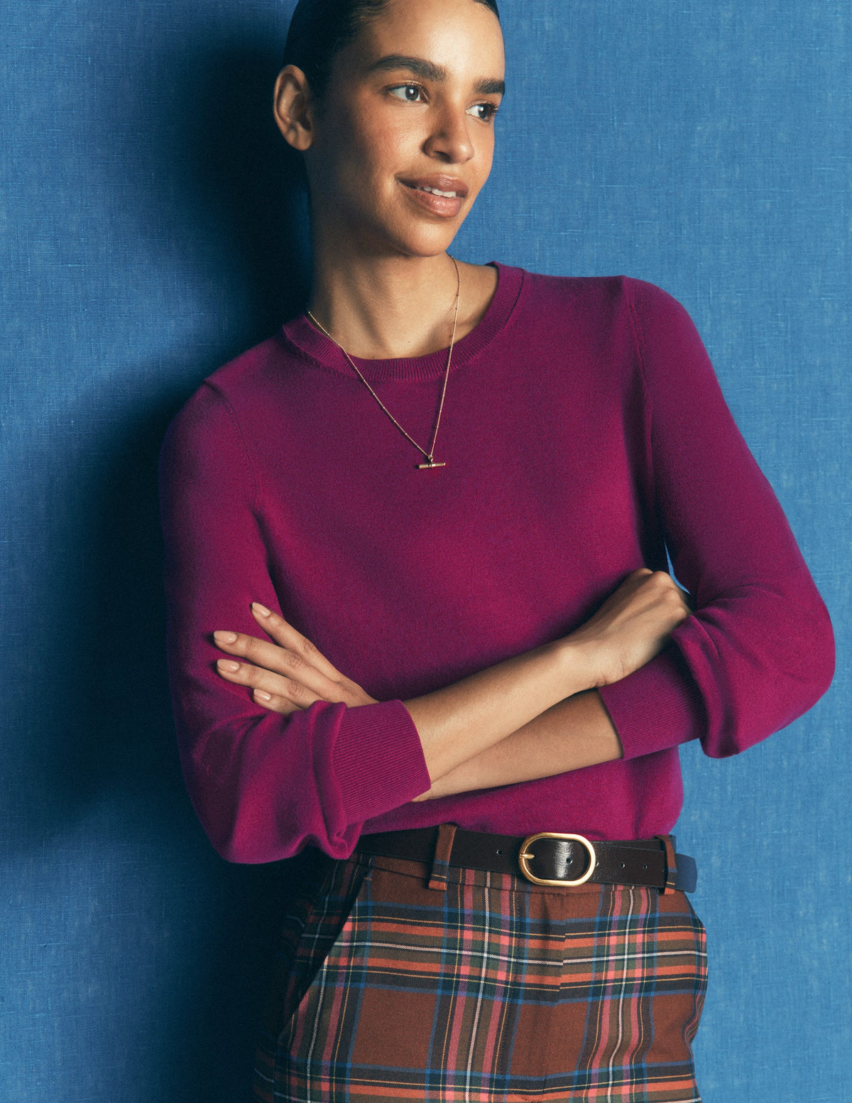 Camilla Cotton Crew Jumper-Potion purple - Image 4
