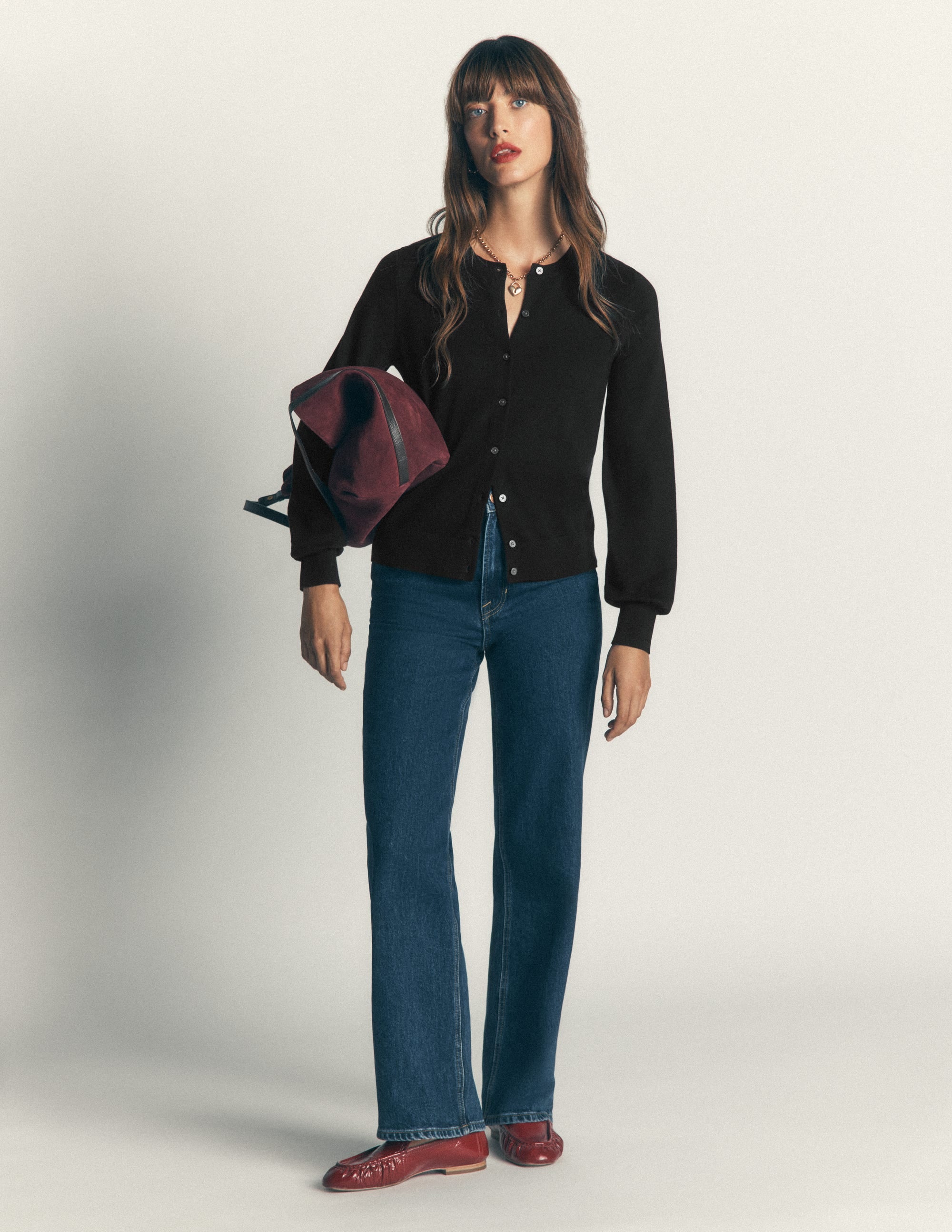 Camilla Cotton Crew Cardigan-Black - Image 4