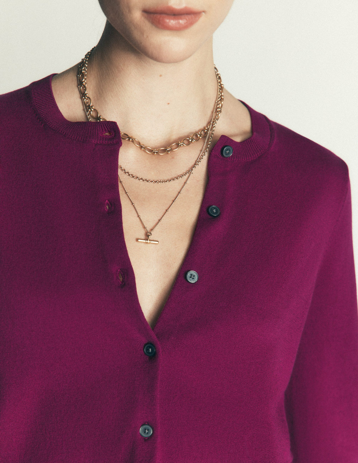 Camilla Cotton Crew Cardigan-Purple Potion-2