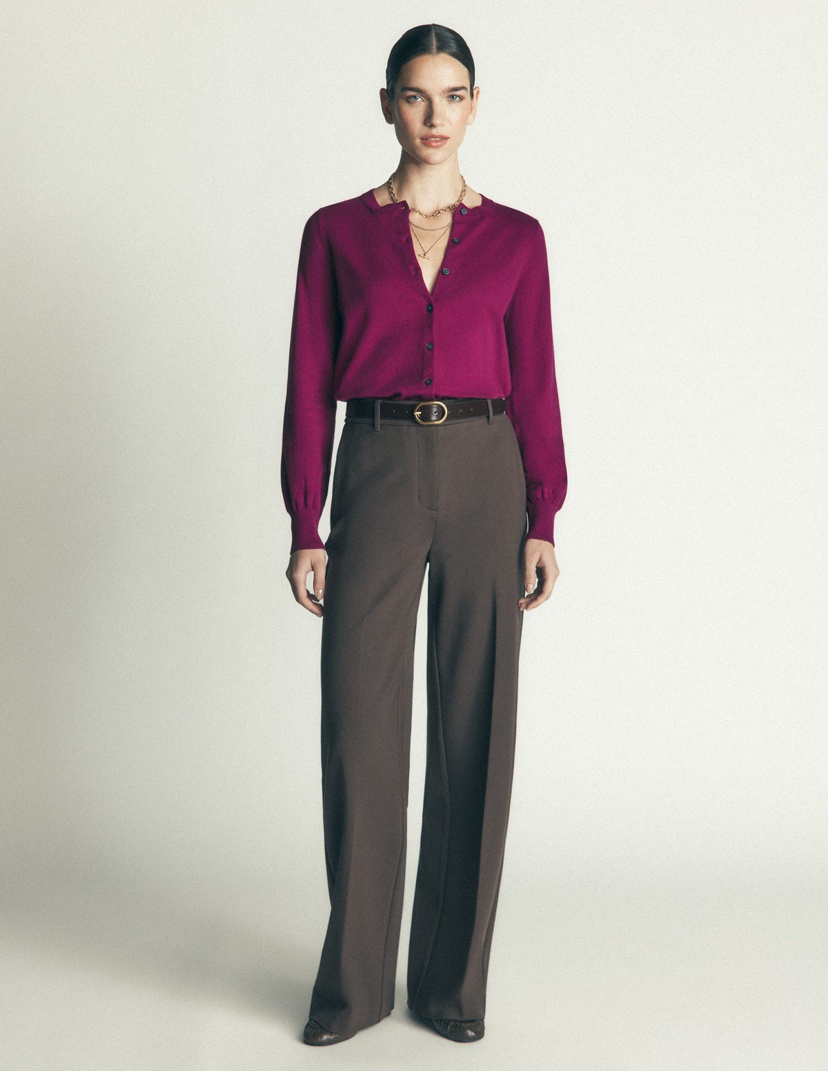 Camilla Cotton Crew Cardigan-Purple Potion-4