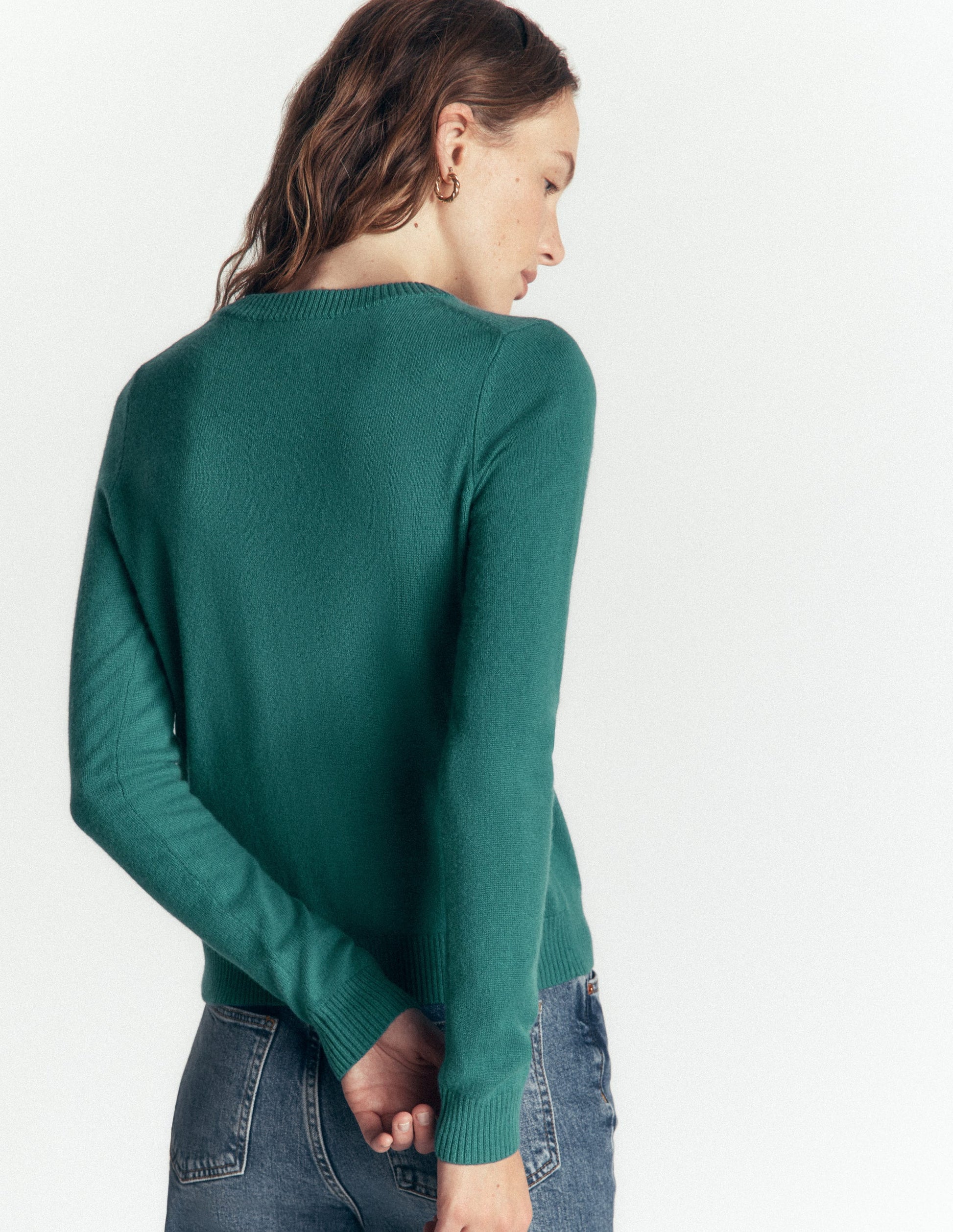 Elsie Cashmere Crew Jumper-Deep Sea Depths-3
