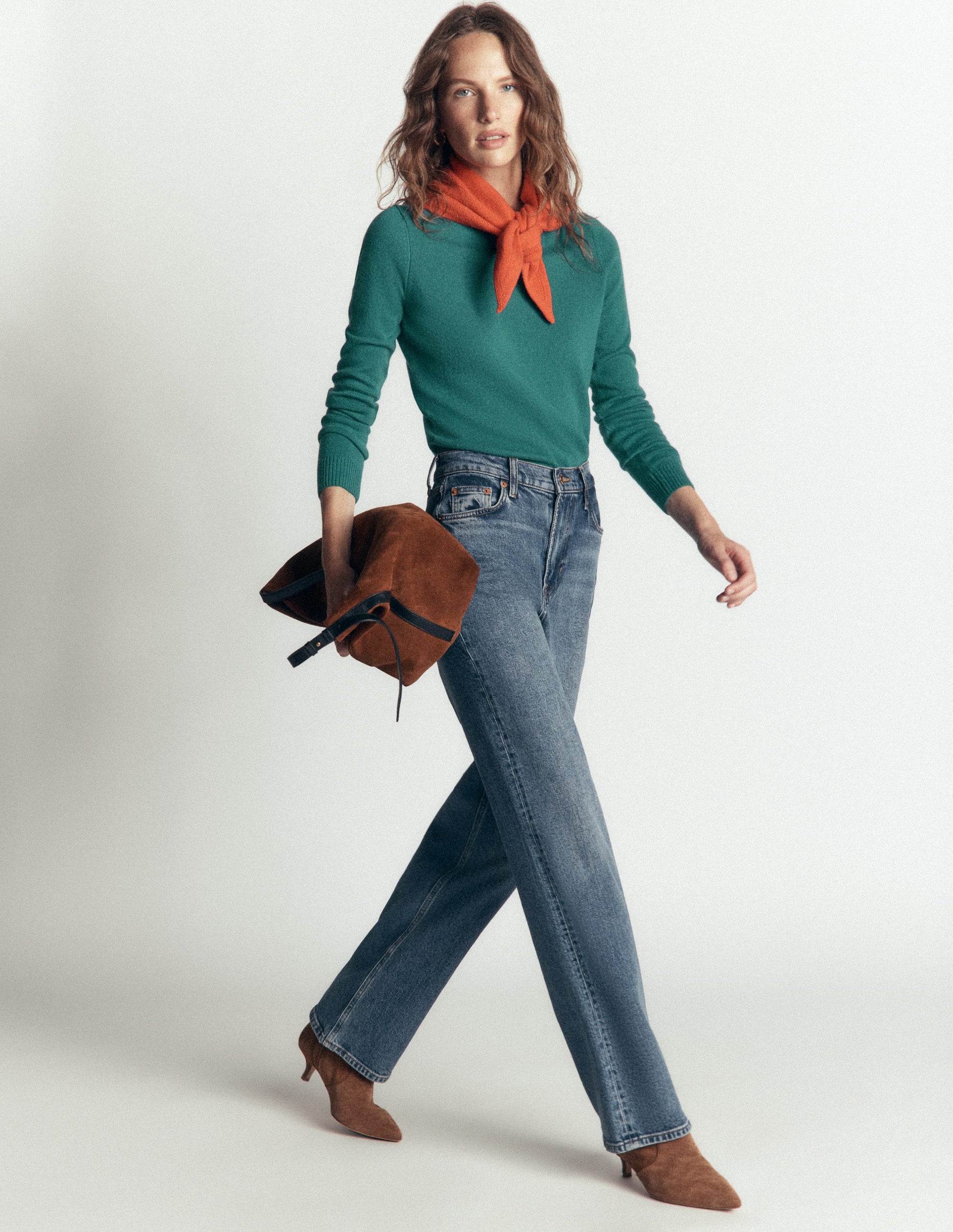 Elsie Cashmere Crew Jumper-Deep Sea Depths-4